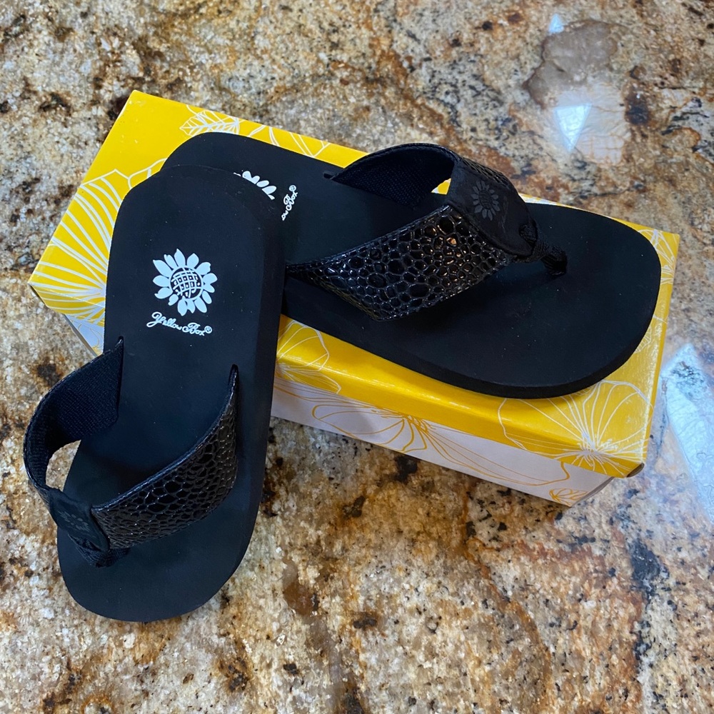 Yellow Box Flip Flops